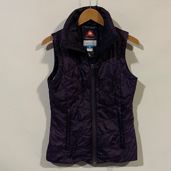 Columbia Omni-shield Women's Dark Purple Quilted puffer jacket Vest - Picture 1 of 4